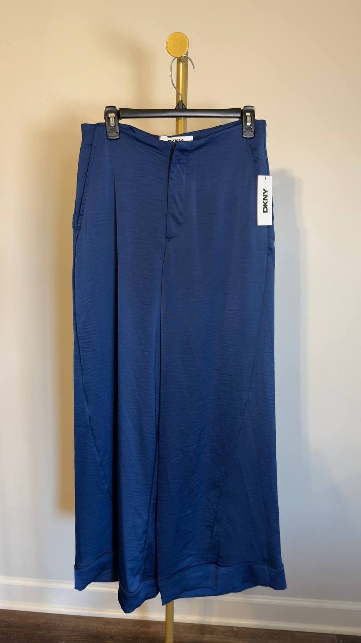 DKNY Wide Leg Pant Cadet Blue 8 NWT $99