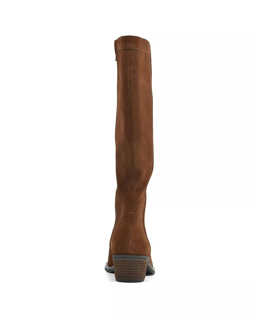 White Mountain Altitude Boots 7W Hazel Suede Knee‑High  Zip NIB msrp$149