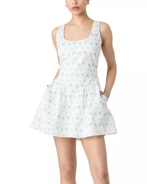 French Connection Anna Fleur Mini Dress -WHITE– Size M – NWT – MSRP $128
