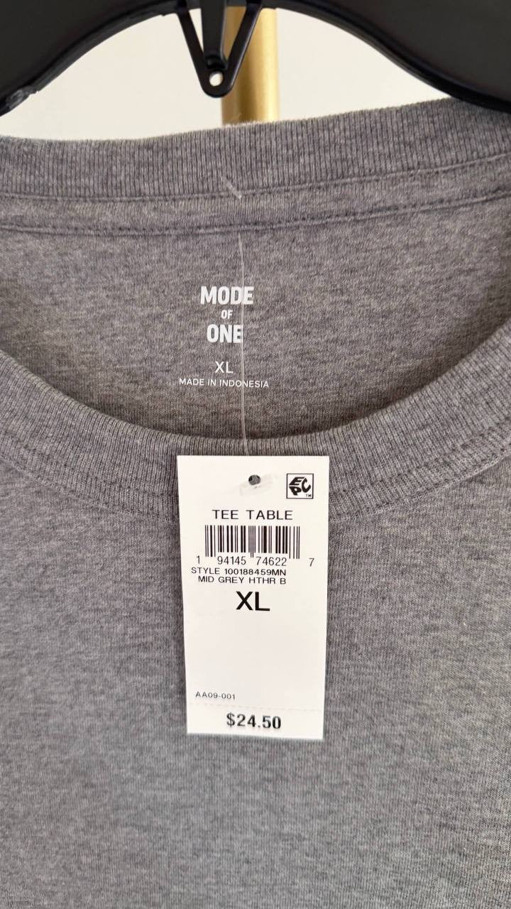 Mode of One Men’s Regular‑Fit T‑Shirt Solid Crewneck XL $24.50 NWT