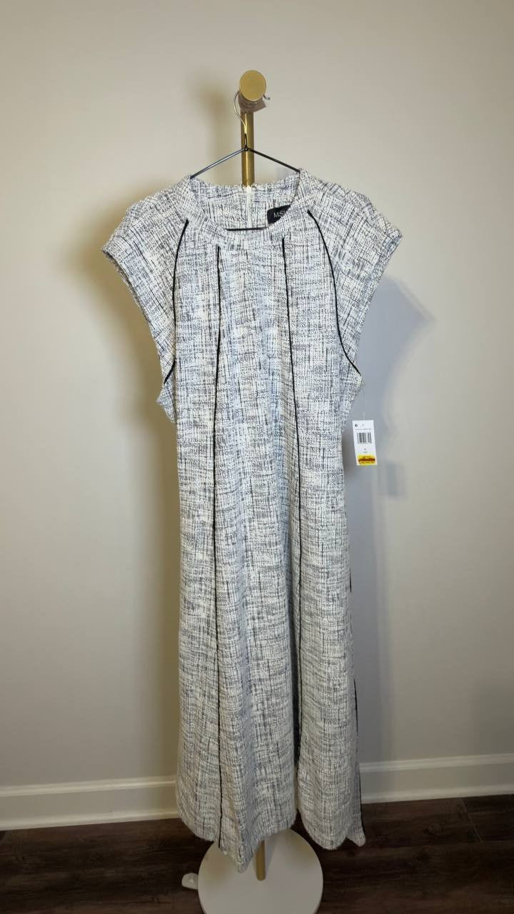 MSK Women’s Short‑Sleeve Crewneck Knit Dress Bright White XL NWT $109
