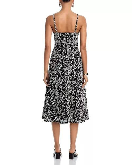 Aqua Embroidered Tank Midi Dress – Size XXS – NWT – $116