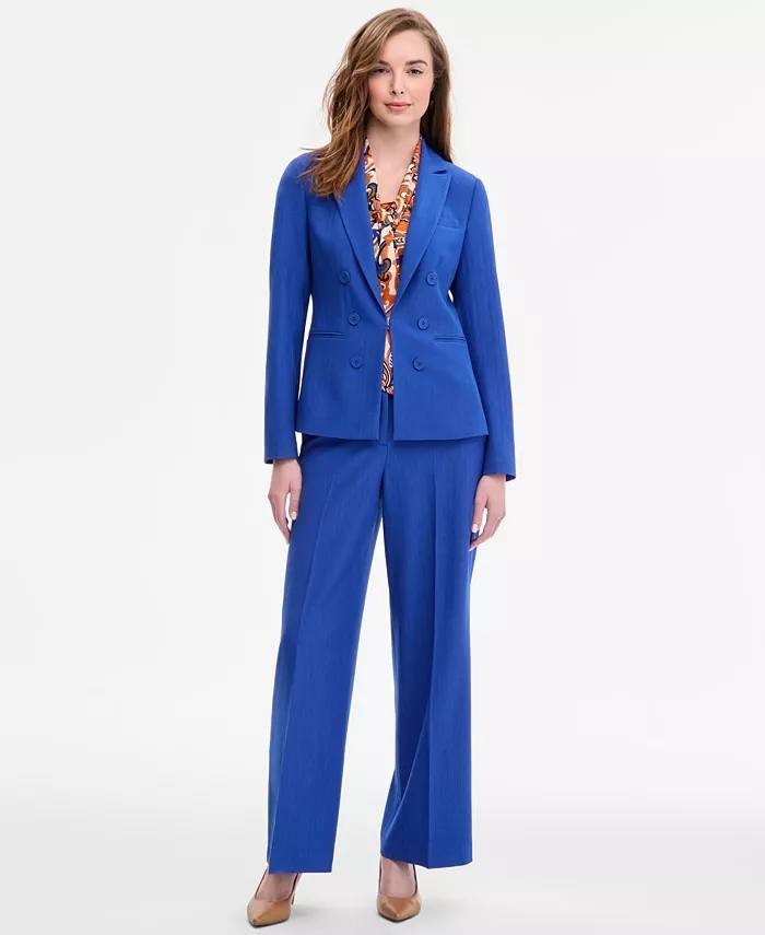 Tahari ASL Faux Double Breasted Jacket New Royal Blue 2 NWT $139