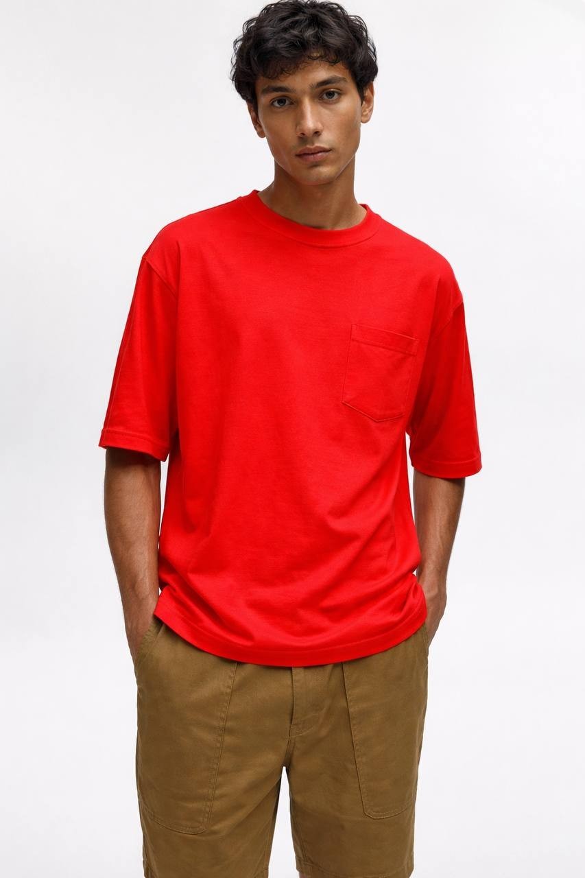 Mode of One Men’s Novelty Tee Fiery Red Pocket T‑Shirt XL $34.50 NWT