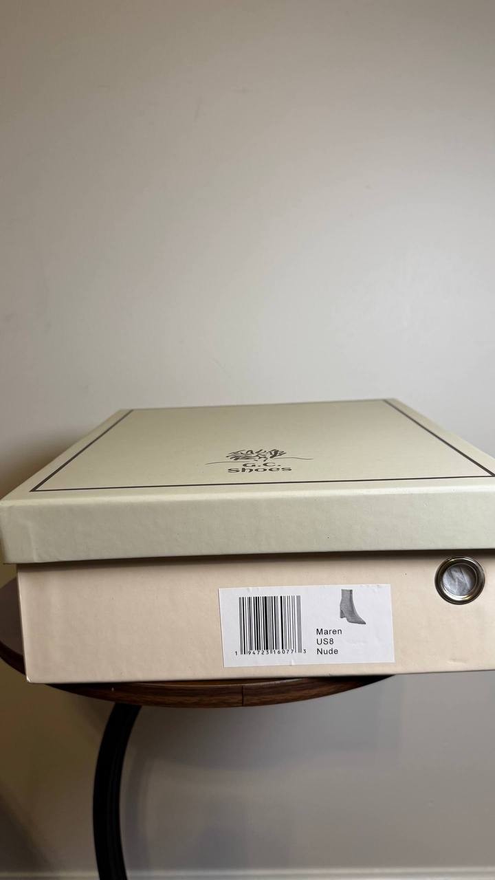 G.C. Shoes Nude Faux Leather Booties Size 8 New in Box $99.99
