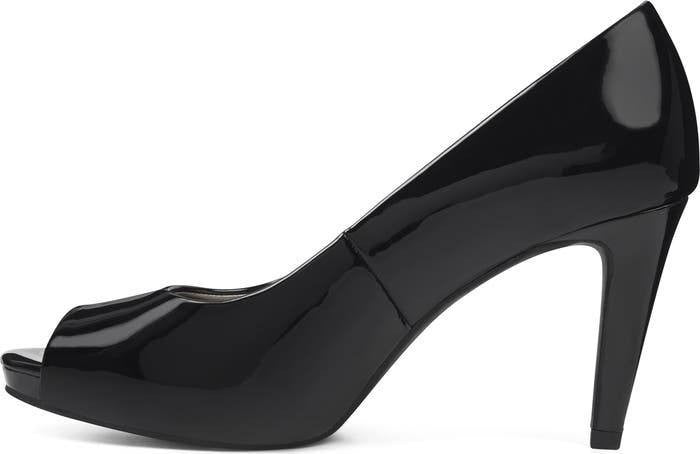 Bandolino Peep Toe Pumps 9.5W Black Faux Patent – New in Box MSRP $89