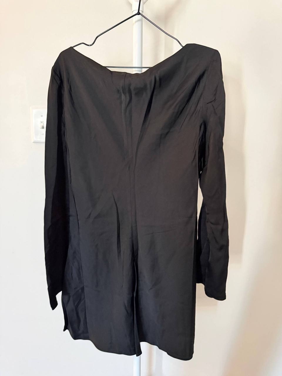 French Connection Ennis Satin Long‑Sleeve Mini Dress – Size 10 – NWT – $148