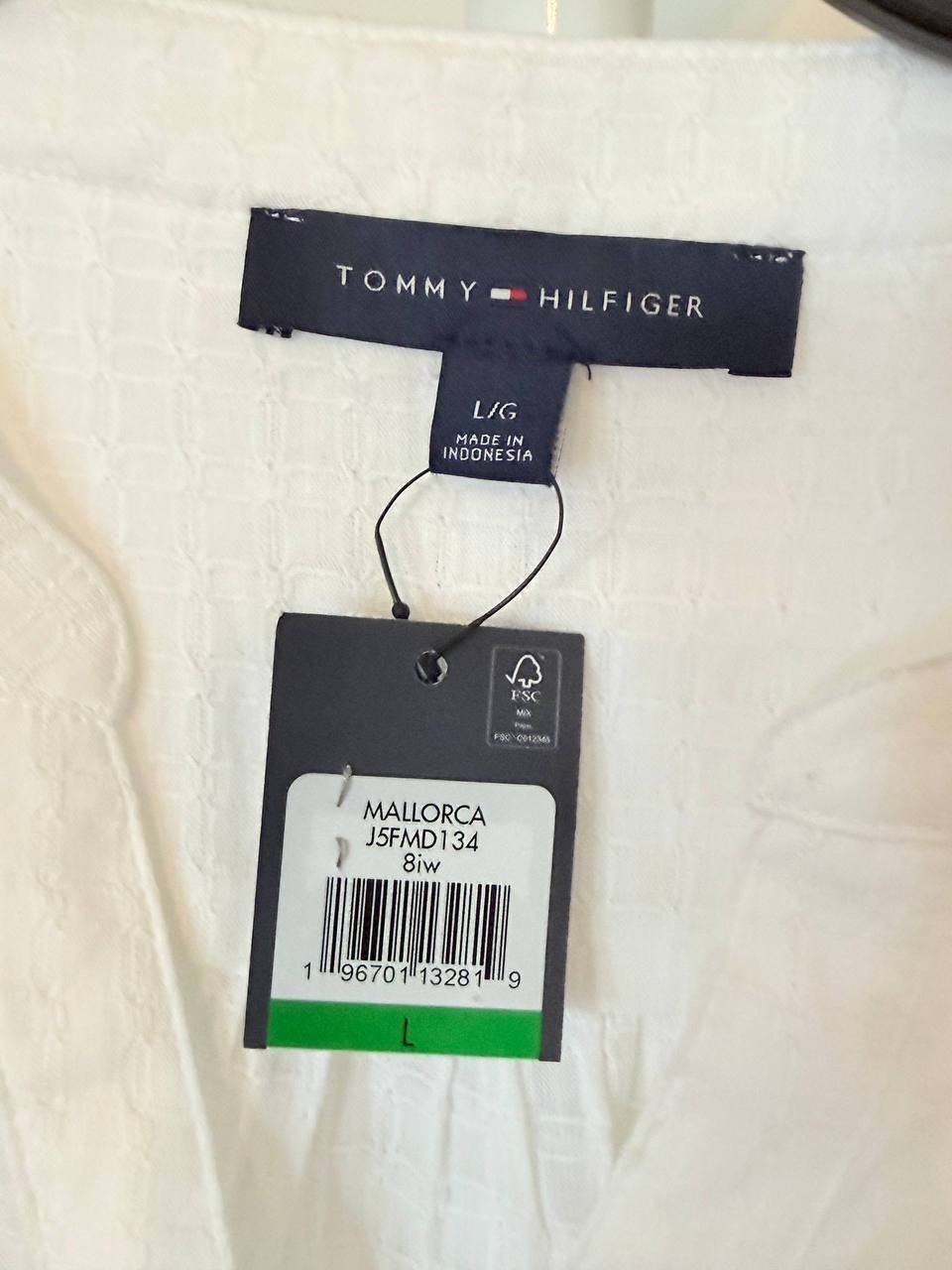 Tommy Hilfiger 3/4‑Sleeve Pintuck Tunic Top – Size L/G – NWT – $79.50