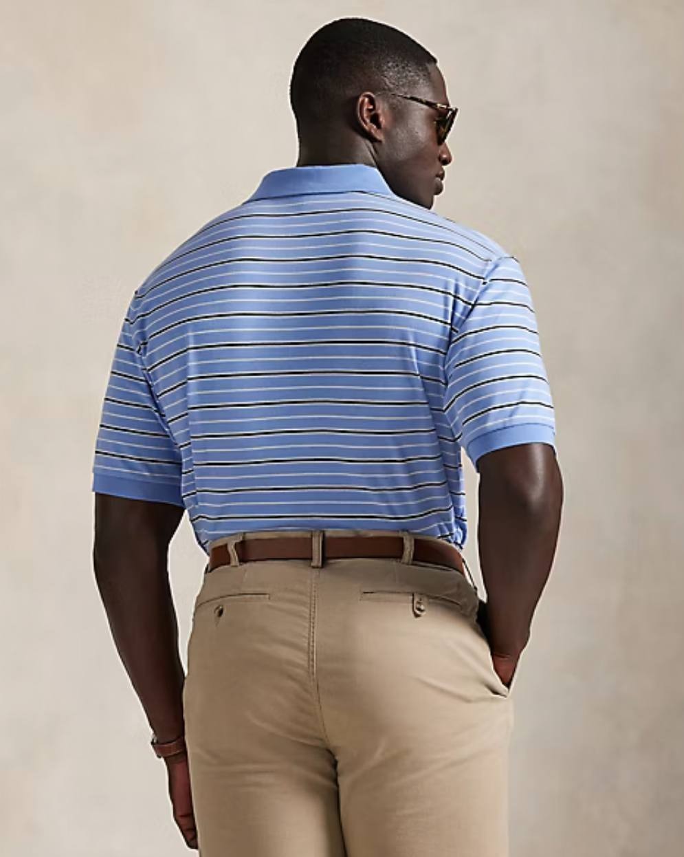 Polo Ralph Lauren Big & Tall Striped Soft Cotton Polo Shirt Blue Striped NWT