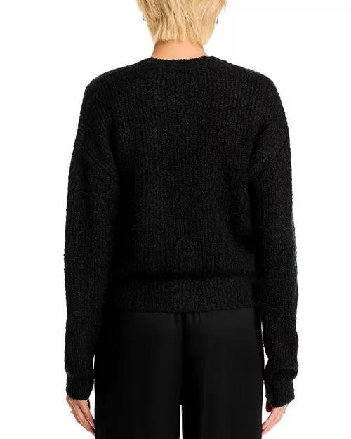 ATM Bouclé Button-Front Cardigan – Black – Size L/G – NWT – $295