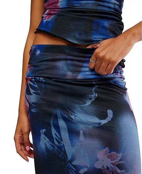 Free People Sunset Mesh Floral Maxi Skirt – Size SP – NWT