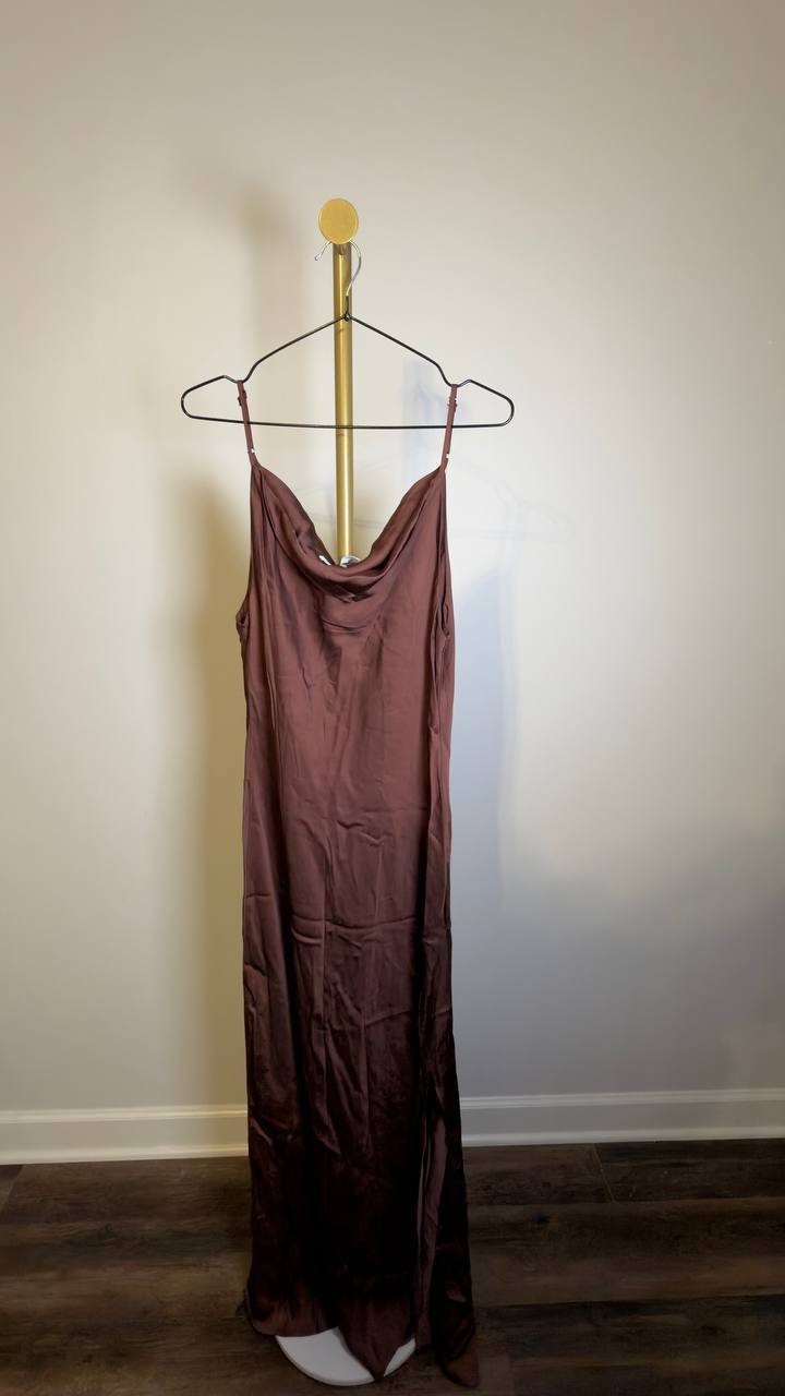 ASTR the Label Glynis Sleeveless Viscose Dress Mulberry L NWT $109
