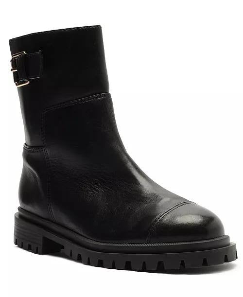 Arezzo Black Leather Booties 8B New in Box MSRP $159