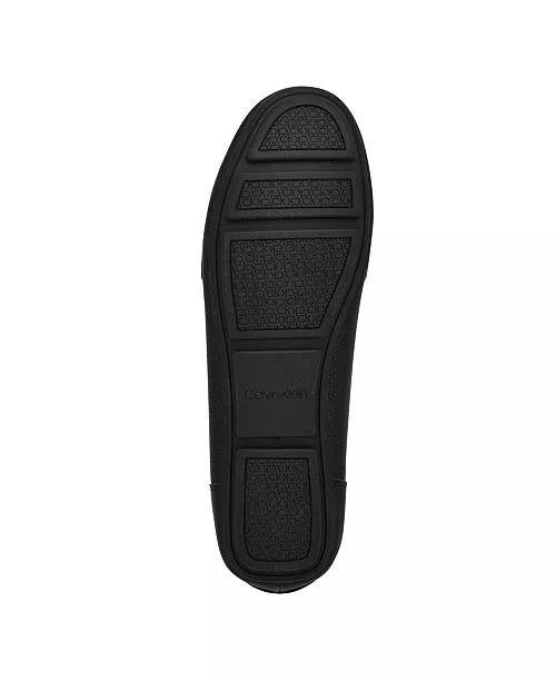 Calvin Klein Black Man‑Made Leather Slip‑On Loafers 7M New in Box $99