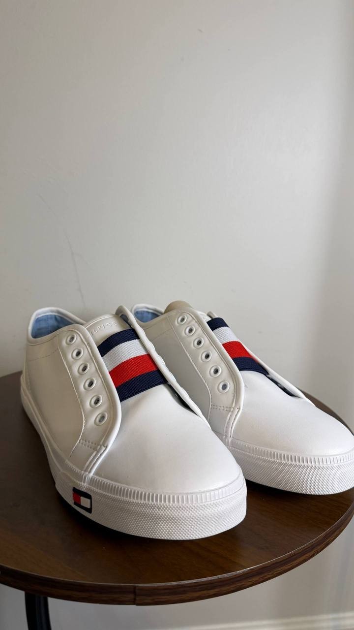 Tommy Hilfiger Anni Slip‑On Casual Sneakers White Multi Women’s 10M NWB