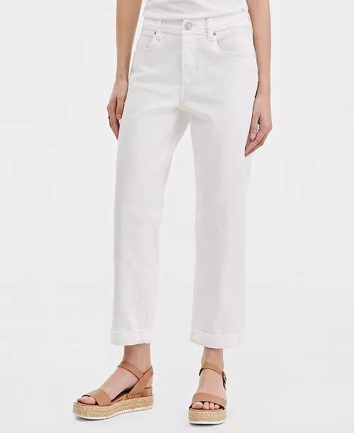 Liverpool Los Angeles Women’s Rolled‑Cuff Jeans Bright White 10 NWT $109