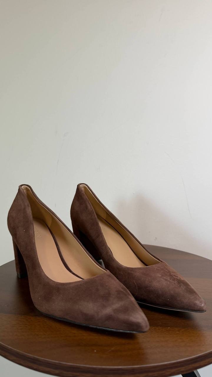 Lauren Ralph Lauren “Lanette”Brown Block Heel Suede Size 6B NIB msrp$155