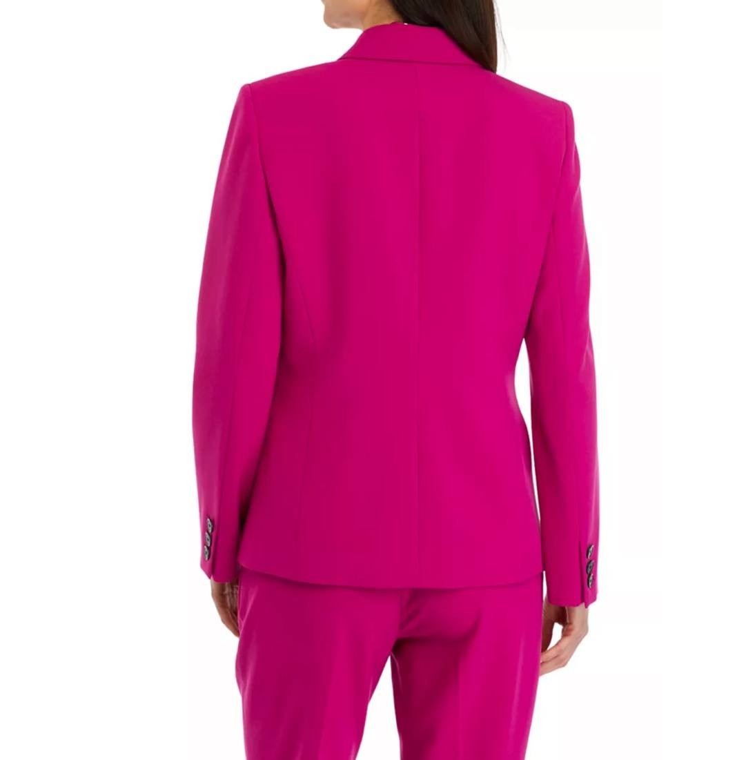 Tahari ASL Wild Berry Button Lapel Blazer Size 4 NWT $149 – Elegant Statement