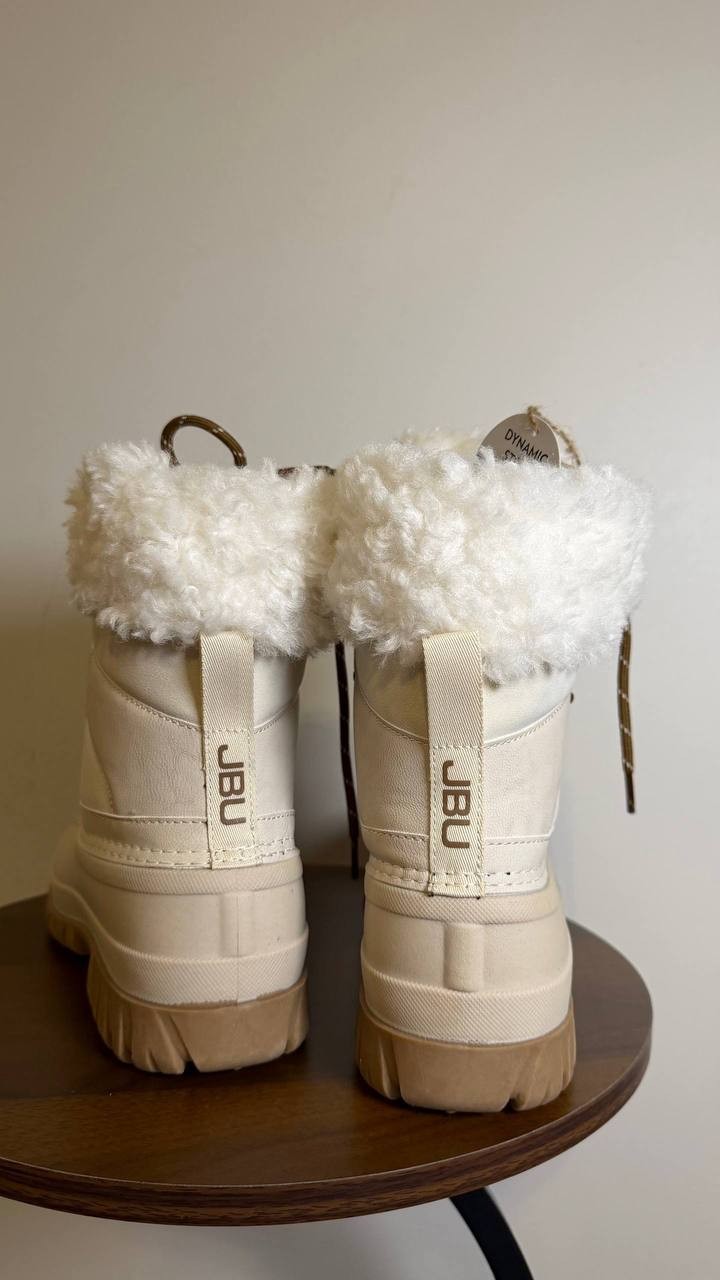 JBU Camden Duck Boots 9M Oyster Waterproof Faux‑Shearling Lined NIB msrp$129.95