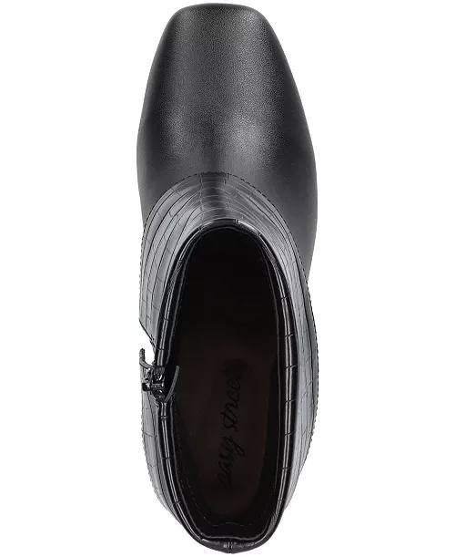 Easy Street Black Man‑Made Ankle Boots 12M NIB MSRP $100