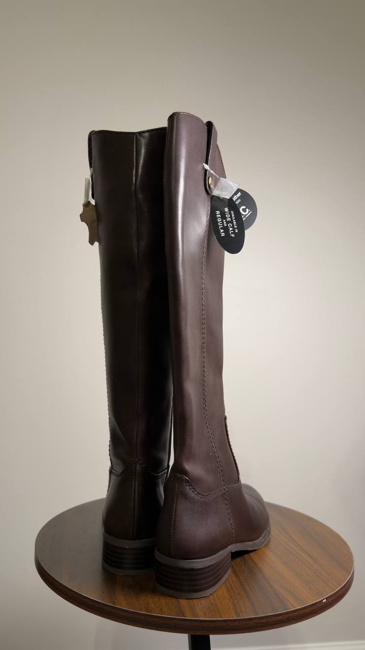 I.N.C.  Riding  Boots  Chocolate  Leather  6.5M  WC  New  $189.90