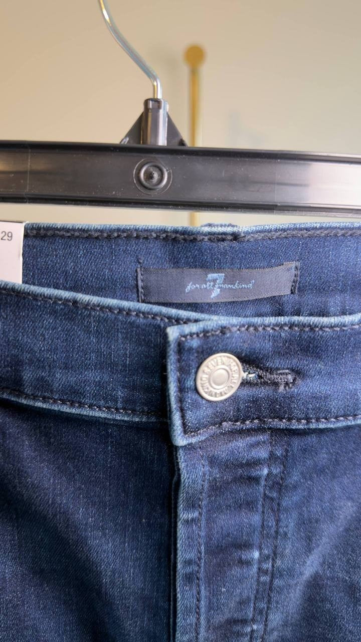 7 For All Mankind Josefina High Rise Cropped Boyfriend Jeans Vanity 29 NWT