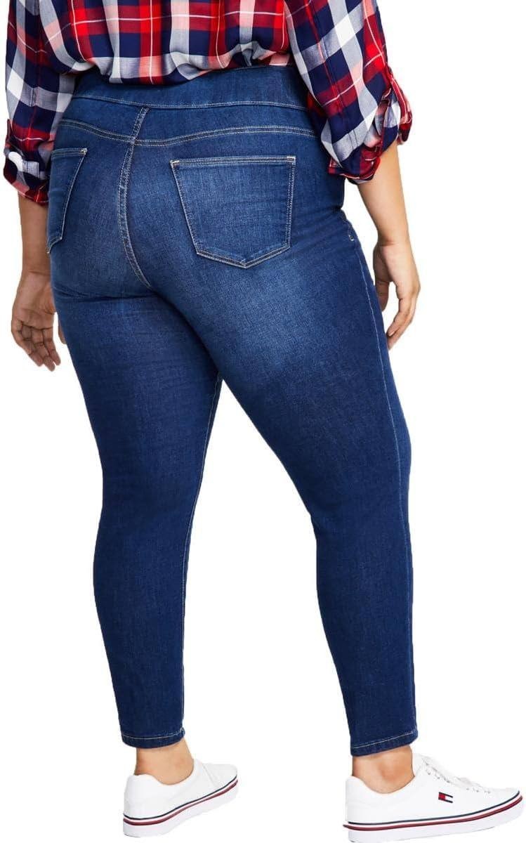Tommy Hilfiger Plus TH Flex Gramercy Pull‑On Jeans Blue 24W NWT $89.50