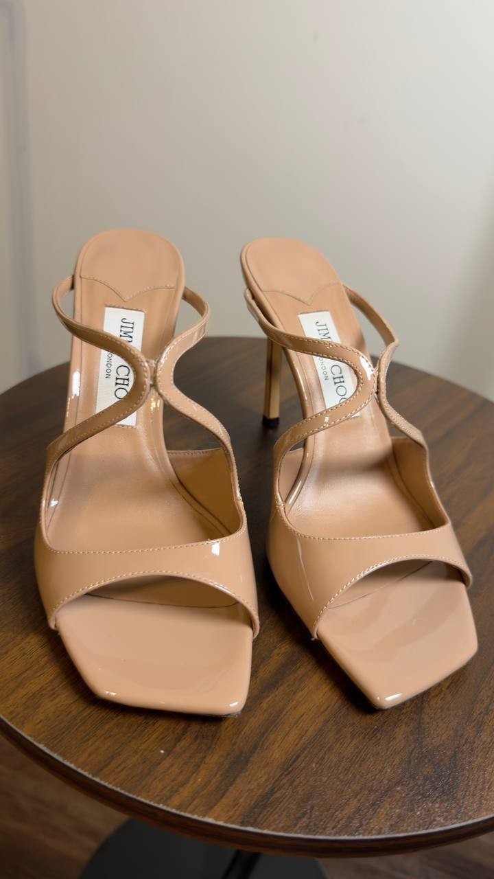 Jimmy  Choo  Strappy  Sandals  Beige  38  Pre‑owned