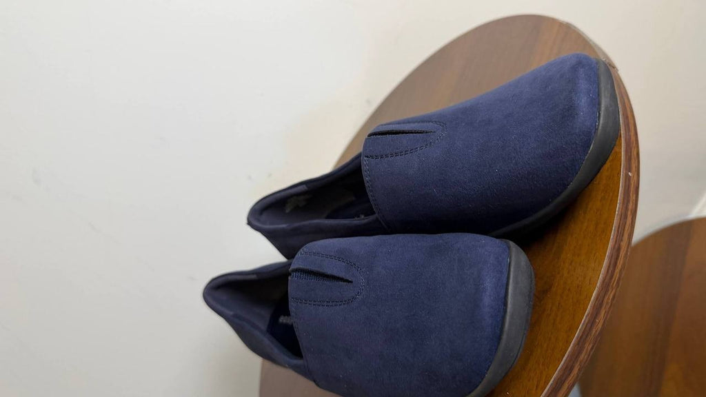Easy Spirit Arlie Flats 7.5M Dark Blue Textile Slip‑On Lightweight NIB msrp$69