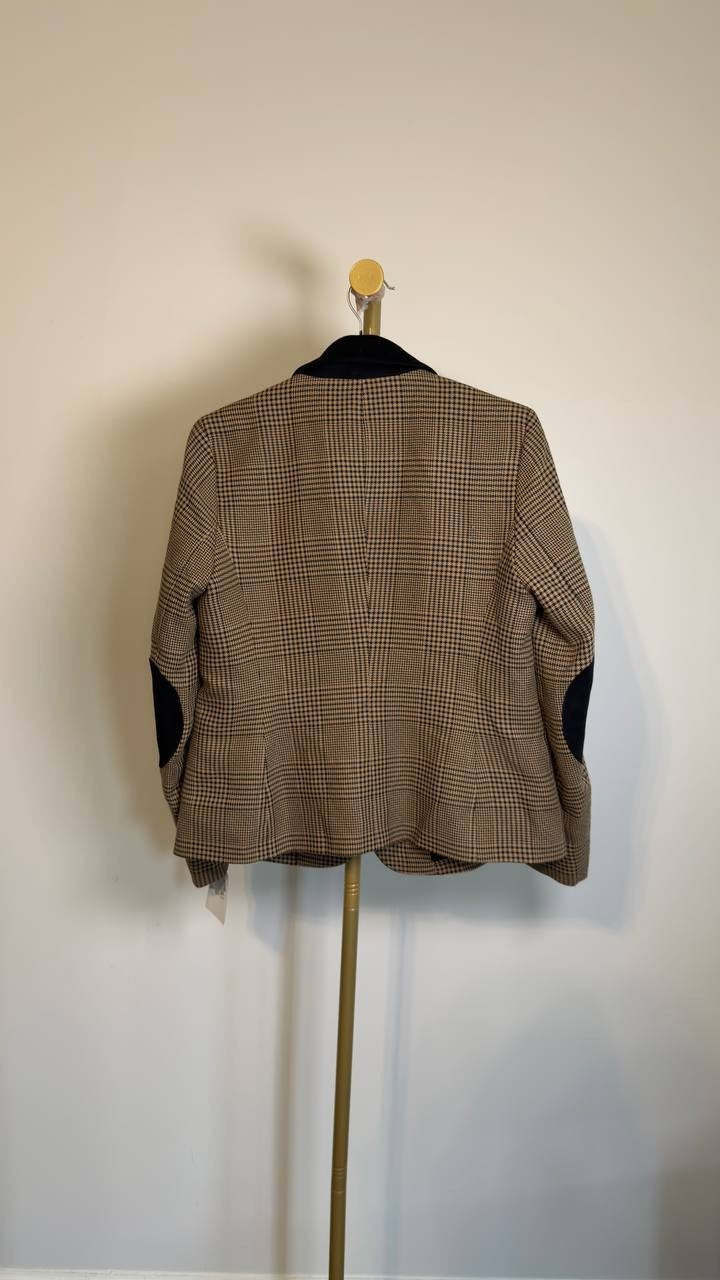 Kasper Plaid Two‑Button Notch‑Collar Jacket Pink Perfection Multi 8P NWT $139