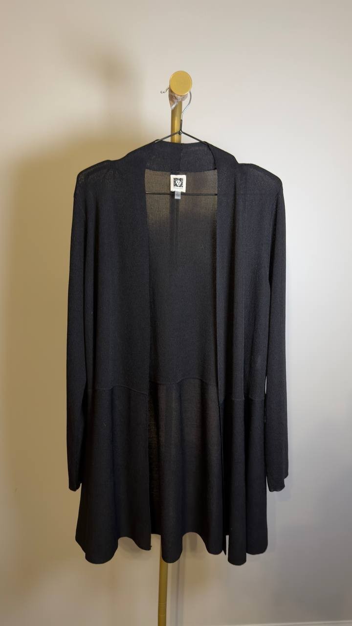 Anne Klein Cardigan Black L NWOT