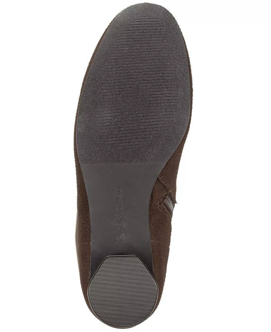 Style & Co Brysonn Boots 7M Dark Roast Microfiber Round Toe NIB msrp$89