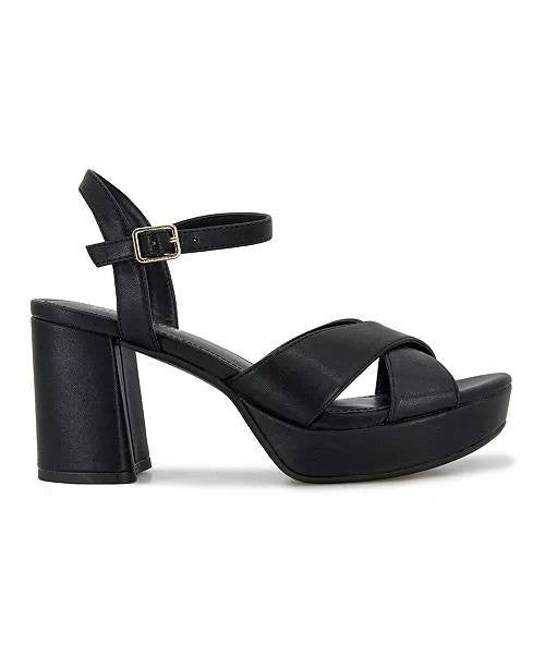Reaction  Kenneth  Cole  Platform  Dress  Sandals  Black  8M  New  $89