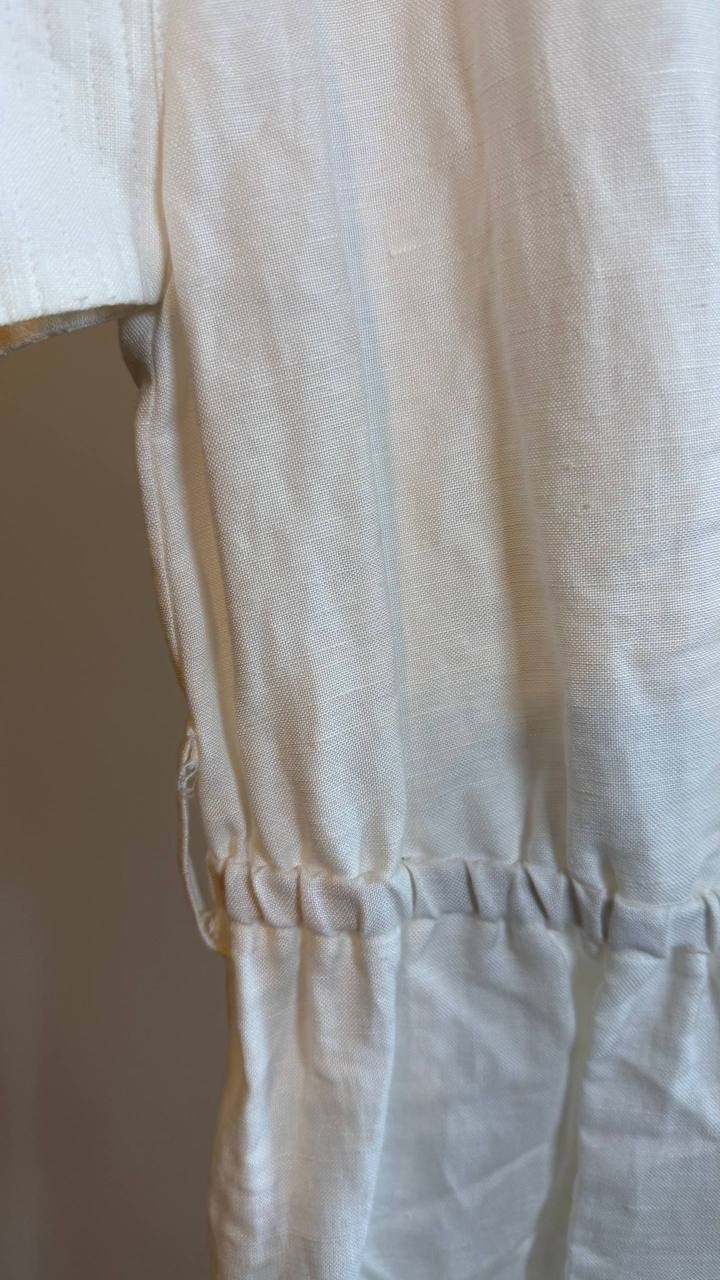 Anne Klein Women’s White Belted Drop-Sleeve Shirtdress Size 8 NWT $169