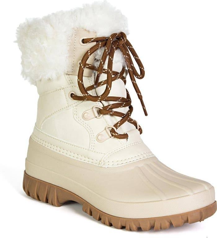 JBU Camden Duck Boots 9M Oyster Waterproof Faux‑Shearling Lined NIB msrp$129.95