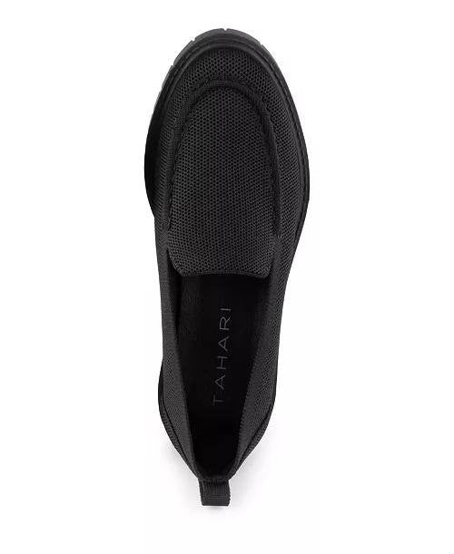Tahari Black Knit Polyester Slip‑On Loafers 10M New in Box MSRP $70