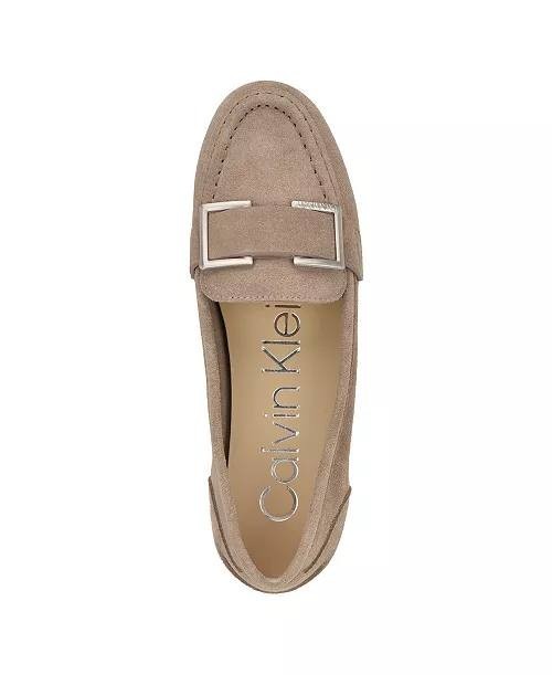Calvin Klein Slip-On Loafers Taupe Suede Size 9.5M New in Box $99