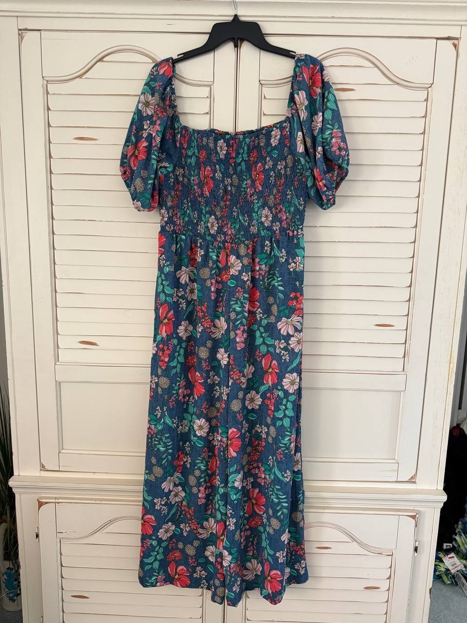 Tommy Hilfiger Smocked Floral Jumpsuit – Size XL