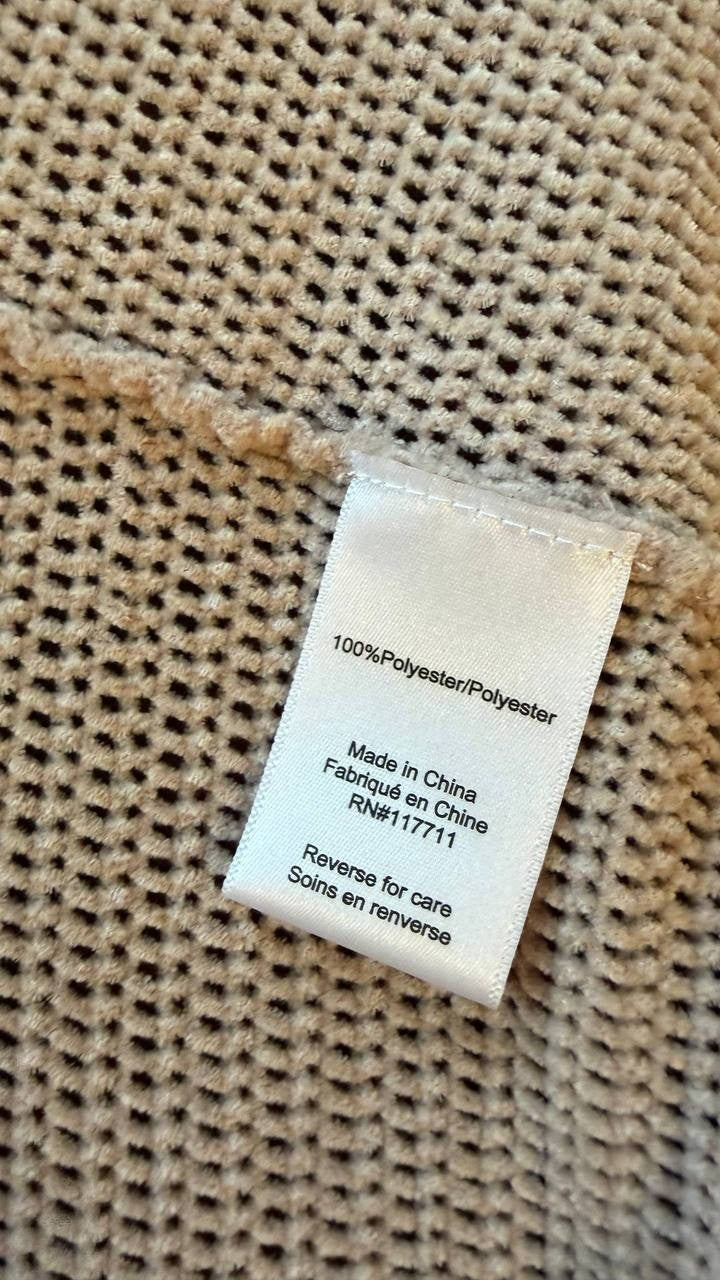 Paisley & Gray Men’s Open Knit Johnny Collar Polo Tan L/G $85 NWT