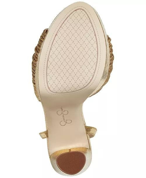 Jessica Simpson Platform Dress Sandals Gold Snake 6 M New $99.00