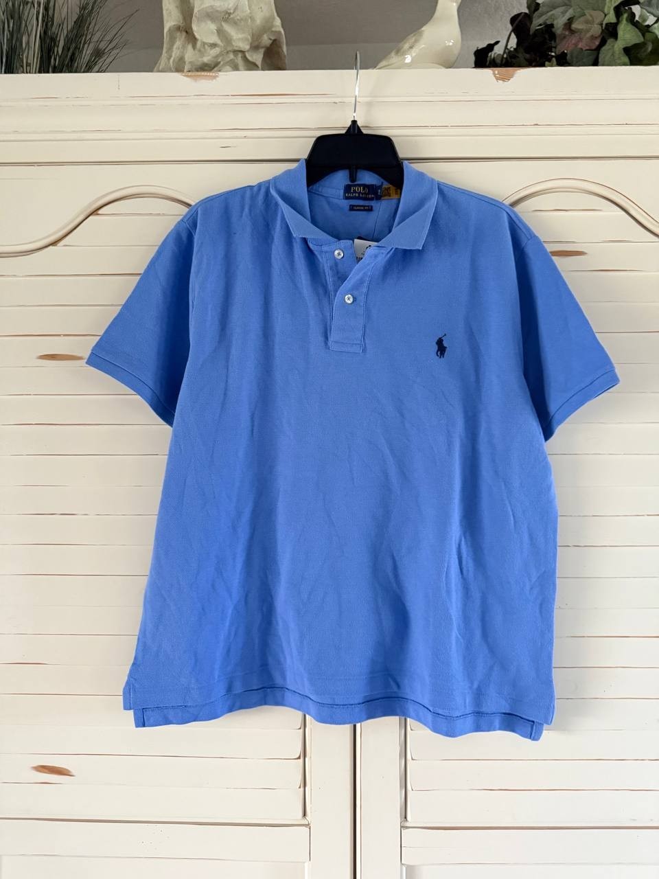 Ralph Lauren Men’s Blue Cotton Polo Shirt – Size XL – Pre-Owned – MSRP $110