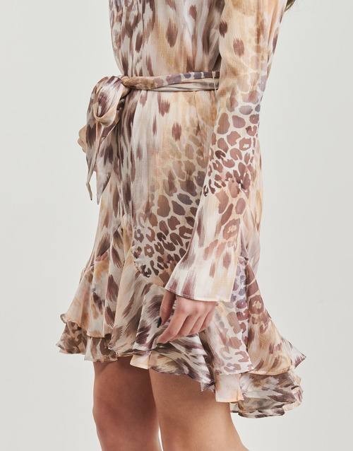 Guess Sibilla Long‑Sleeve Chiffon Mini Dress – Powder – XS – NWT – No Belt-$148