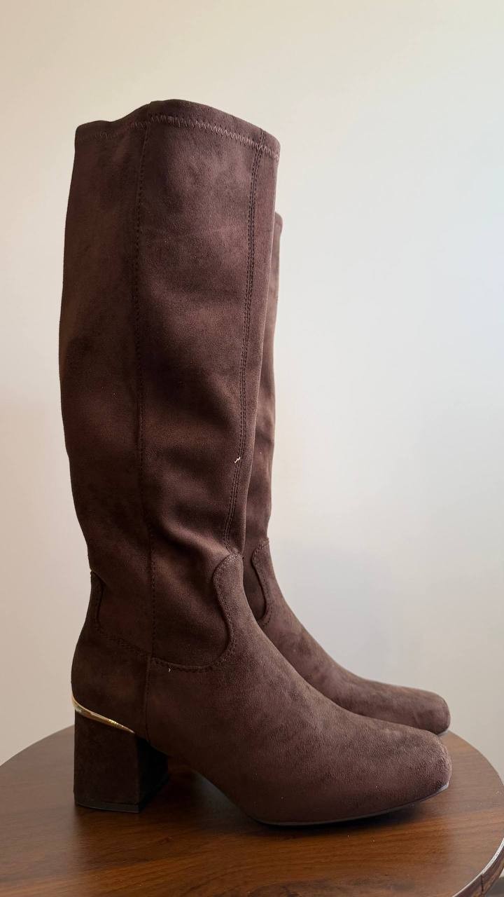 Jones New York Durana Knee High Boots Dark Brown 7M Man‑Made $109.50 NWB