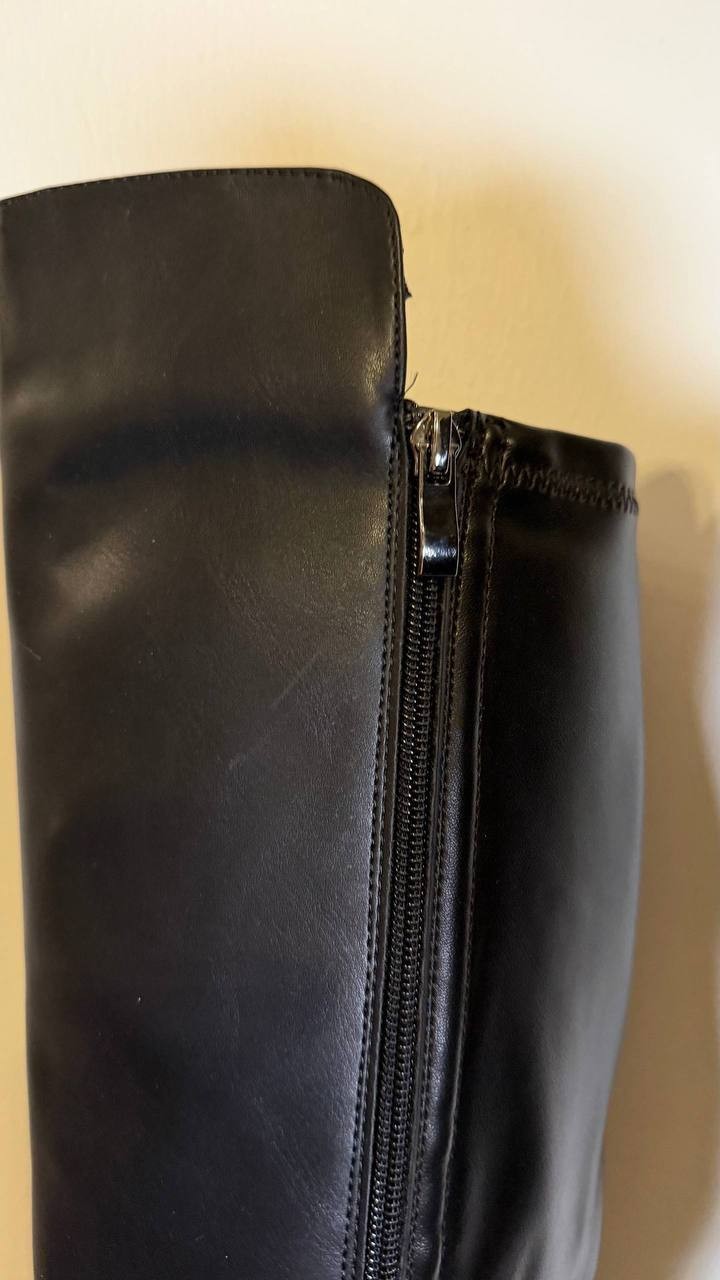 G.C. Shoes Ayla Riding Boots 7 Black Vegan Leather Tall Zip NIB msrp$109.99
