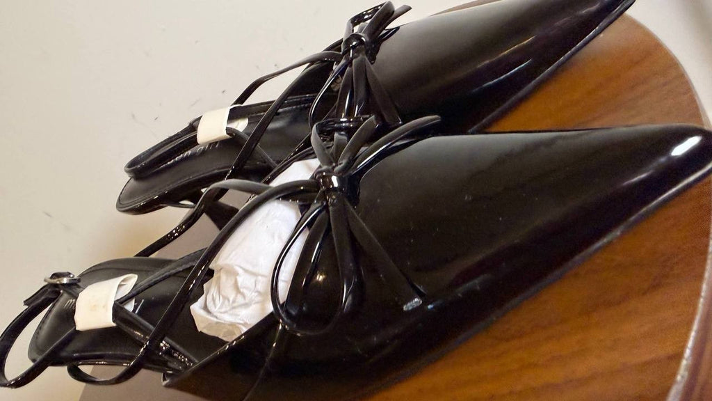 Madden Girl Black Patent Man‑Made Kitten Heel Pumps 9.5M NIB MSRP $55