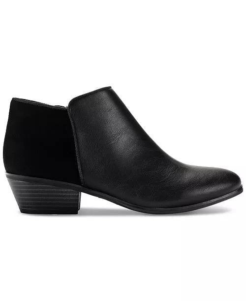 Style&Co Black Man‑Made Ankle Boots Size 7.5M NIB MSRP $69.90