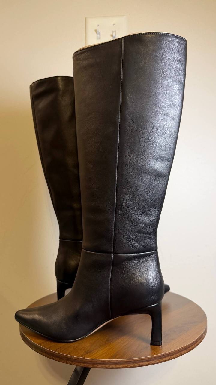 Nine West – Lorthey Dress Boots – Black – 6.5M – Leather – NWB