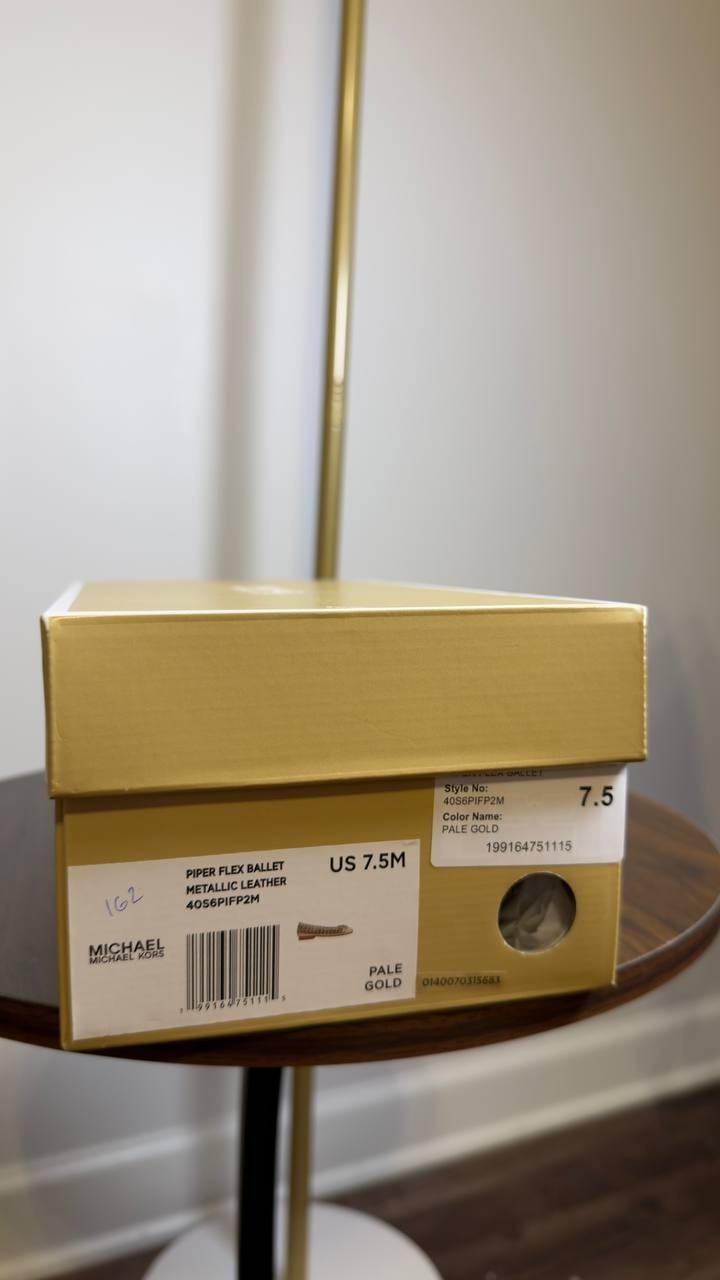 Michael  Michael  Kors  Ballet  Flats  Pale  Gold  7.5  M  New  $110