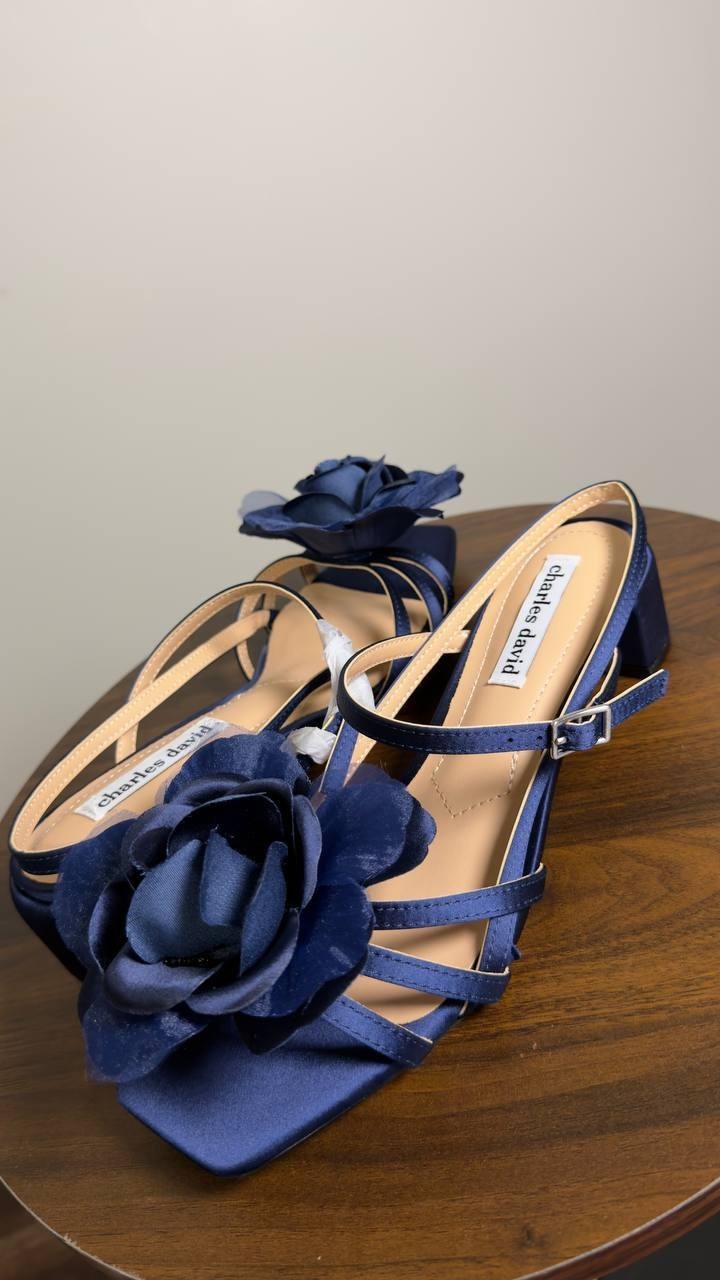 Charles  David  Slingback  Sandals  Navy  7.5M  New  $70