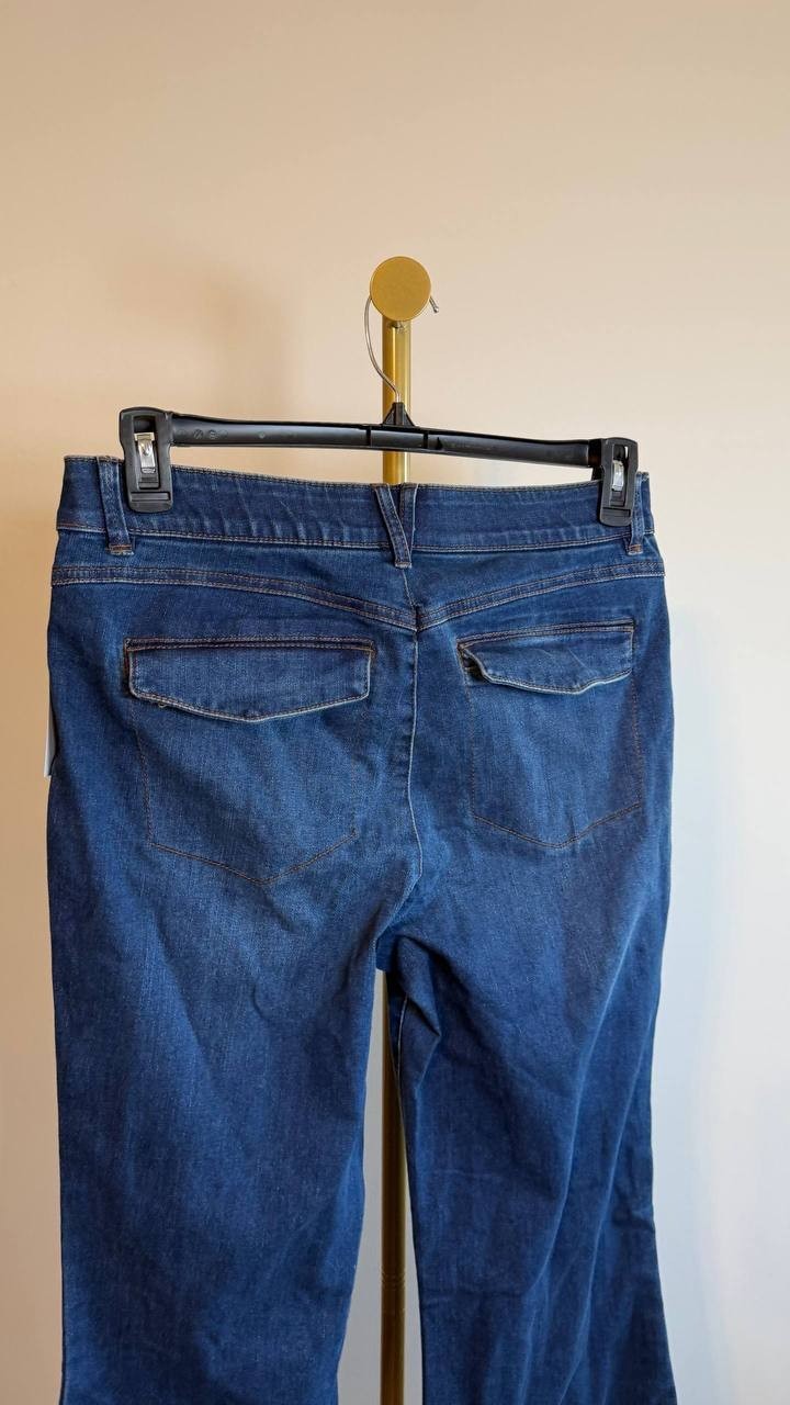 Democracy Women’s Ab Solution Skyrise Bootcut Trouser Jeans Blue Size 10P NWT